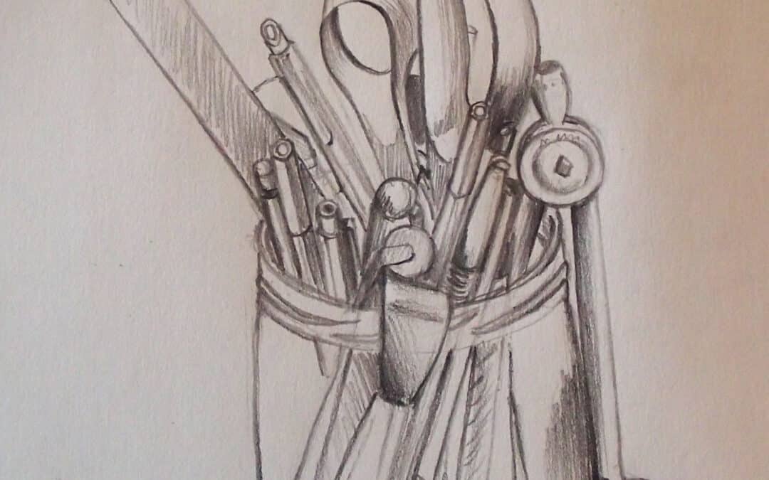 Comment dessiner un pot de crayons ?
