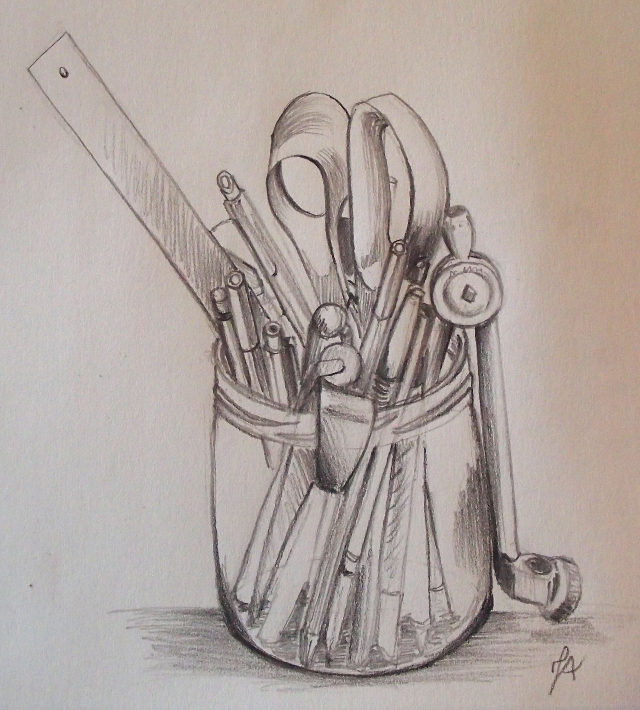 Comment dessiner un pot de crayons ? – Les cours de dessin de Florence