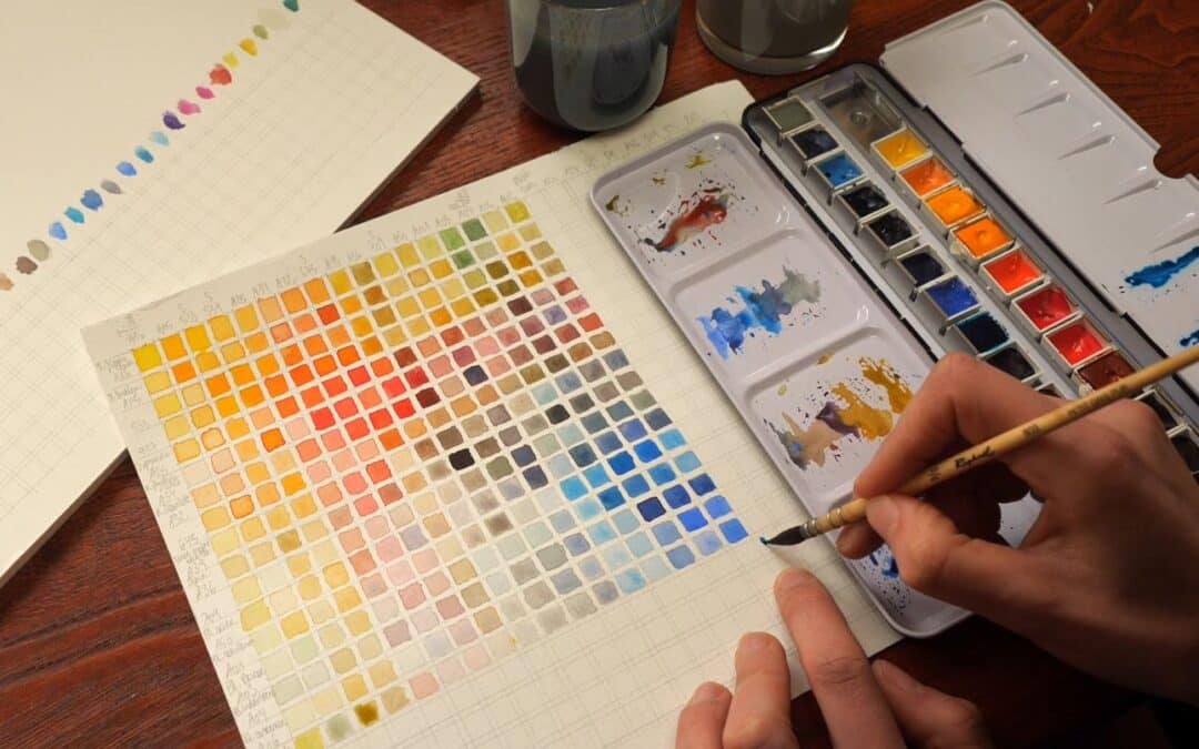 Comment réaliser son nuancier en aquarelle ?