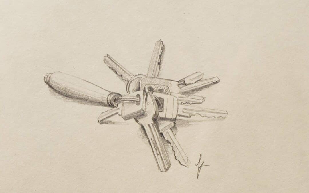 Comment dessiner le petit et multiple ? Le trousseau de clefs