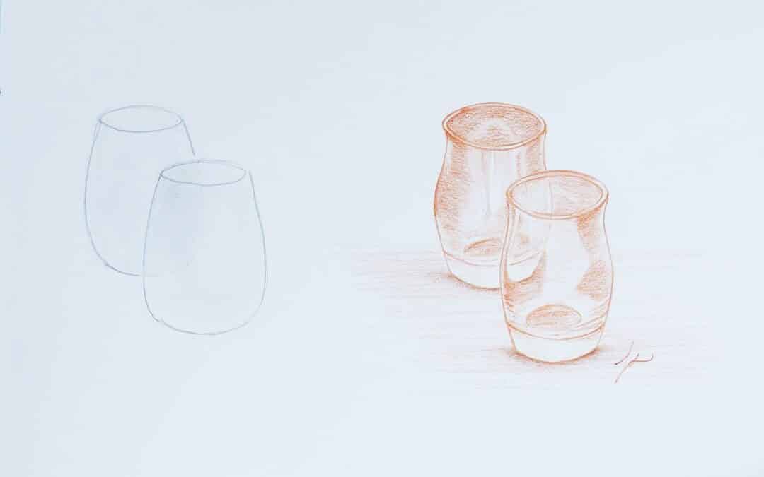 Dessiner la transparence du verre