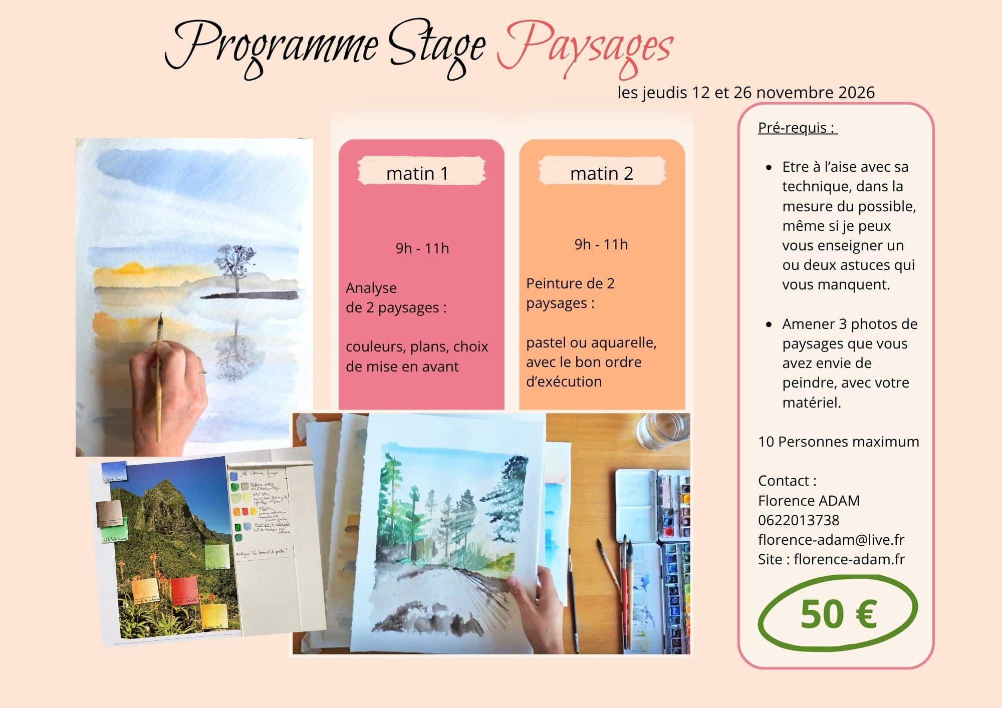 Stage dessin paysages automne 2026 Stage dessin paysages automne 2026