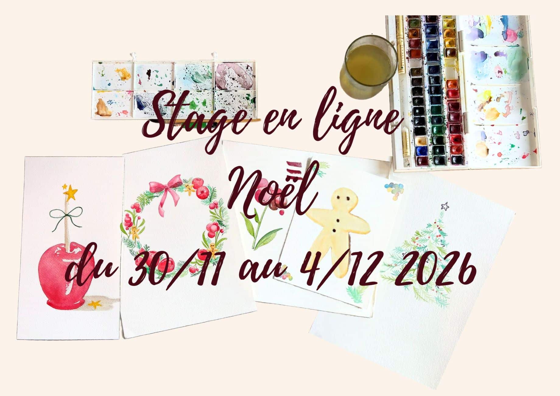 stage dessin et aquarelle noel en ligne 2026 alsace